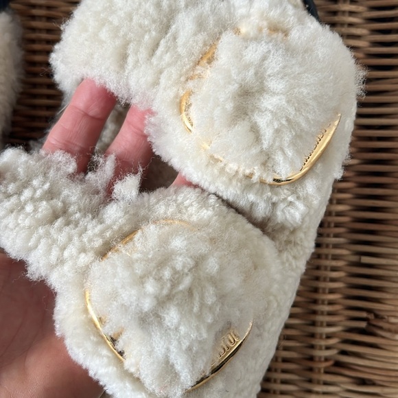 Free People x Birkenstock Arizona Big Buckle Teddy Sandals Size 10 NIB - Picture 15 of 16